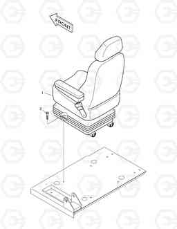 1552 SEAT MOUNTING ASS'Y SOLAR 170W-V, Doosan