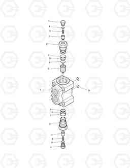 4260 PILOT CHECK VALVE-OUTRIGGER CYL. SOLAR 170W-V, Doosan