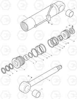 4380 OUTRIGGER CYLINDER SOLAR 170W-V, Doosan