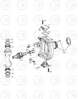 4590 JOINT HOUSING-FRONT AXLE SOLAR 170W-V, Doosan