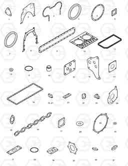 033 OVER HAUL GASKET KIT-ALL SOLAR 250LC-V, Doosan