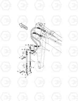 6480 ARM PIPING-ARM 2.0m(ONE & TWO WAY) SOLAR 250LC-V, Doosan