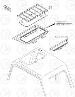 6610 SUN ROOF ASS'Y SOLAR 250LC-V, Doosan