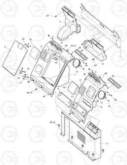 1430 HEATER COVER SOLAR 170LC-V, Doosan