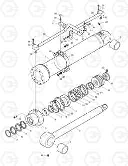 4290 BOOM CYLINDER(L.H)-ARTI.BOOM SOLAR 170LC-V, Doosan