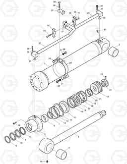 4300 BOOM CYLINDER(R.H)-ARTI.BOOM SOLAR 170LC-V, Doosan