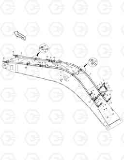 6380 BOOM PIPING-ONE WAY SOLAR 170LC-V, Doosan