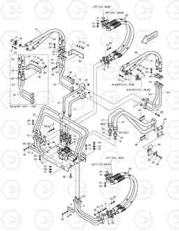 1210 CONTROL VALVE PIPING-2 SPOOL MEGA200TC-III, Doosan