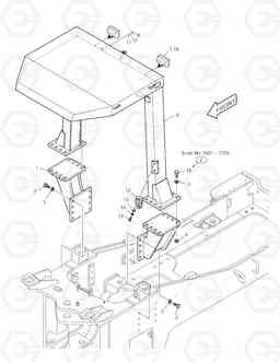 1410 ROPS & FOPS CANOPY-OPT. MEGA 500-V (N14C 엔, Doosan