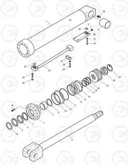 3530 LIFT CYLINDER-R.H MEGA 500-V (N14C 엔, Doosan