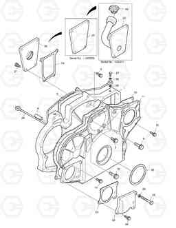 012 TIMING GEAR CASE MEGA400-V, Doosan