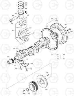 014 CRANK SHAFT & PISTON MEGA400-V, Doosan