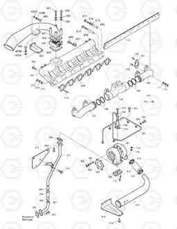 023 INTAKE & EXHAUST MANIFOLD MEGA400-V, Doosan