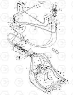 1225 PILOT PIPING(2 LEVER-3 SPOOL) MEGA400-V, Doosan