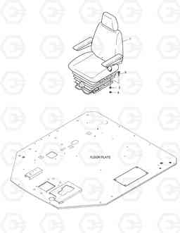 1333 SEAT ASS'Y MEGA400-V, Doosan