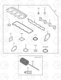 027 GASKET SET SOLAR 55W-V, Doosan