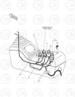 1460 ELECTRIC PARTS(1)-CONTROL STAND(R.H) SOLAR 55W-V, Doosan