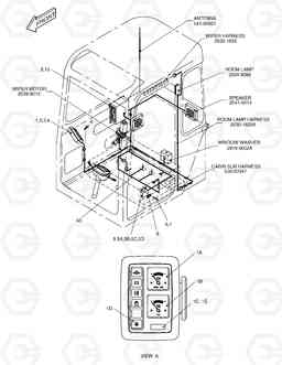 1490 ELECTRIC PARTS(4)-CABIN SOLAR 55W-V, Doosan