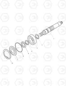 4110 MAIN PUMP-SHAFT SOLAR 55W-V, Doosan
