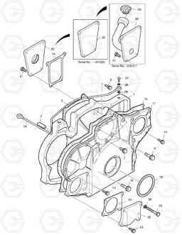 012 TIMING GEAR CASE MEGA300-V, Doosan