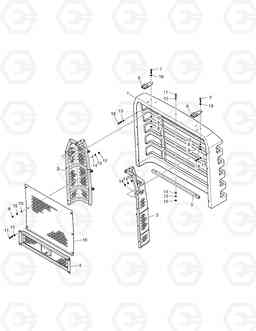 1390 RADIATOR GRILL MEGA300-V, Doosan