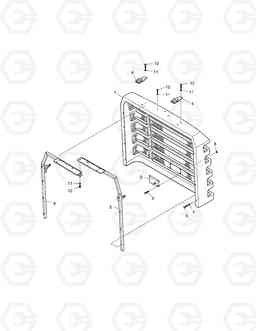 1671 RADIATOR GRILL(OPT.)-FOR CCTV MEGA300-V, Doosan