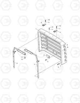 1675 RADIATOR GRILL(OPT.)-TROPICAL MEGA300-V, Doosan