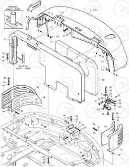 1410 SUPPORT & BONNET ASS'Y SOLAR 55-VG, Doosan