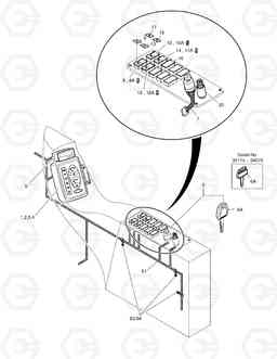 1471 ELECTRIC PARTS(2)-SWITCH BOX SOLAR 55-VG, Doosan