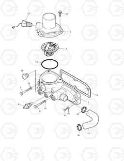 011 THERMOSTAT MEGA160TC, Doosan