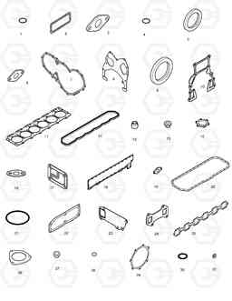 019 OVER HAUL GASKET KIT-ALL MEGA160TC, Doosan