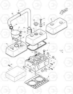 016 CYLINDER HEAD SOLAR 300LC-V, Doosan