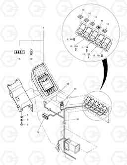 1660 ELECTRIC PARTS(1)-GAUGE & SWITCH PANEL SOLAR 300LC-V, Doosan