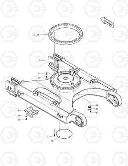 2105 TRACK FRAME-3m TRACK SOLAR 300LC-V, Doosan