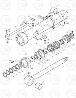 4241 BOOM CYLINDER-L.H SOLAR 300LC-V, Doosan