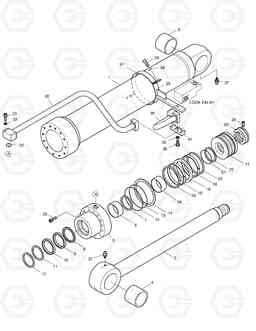 4311 BOOM CYLINDER(R.H)-LOCK VALVE SOLAR 300LC-V, Doosan