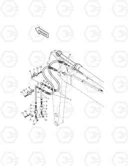 6630 ARM PIPING-ARM 3.1m(ONE & TWO WAY) SOLAR 300LC-V, Doosan