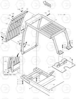 6910 CABIN GUARD - HEAVY DUTY SOLAR 300LC-V, Doosan