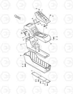 6240 CONTROL STAND(2)-R.H-CABIN TYPE SOLAR 030PLUS, Doosan