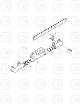 015 EXHAUST MANIFOLD SOLAR 470LC-V, Doosan