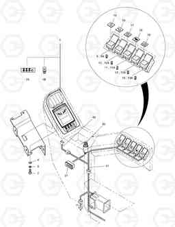 1650 ELECTRIC PARTS(1)-GAUGE & SWITCH PANEL SOLAR 470LC-V, Doosan