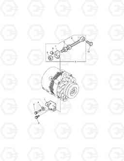 025 ALTERNATOR MOUNTING SOLAR 340LC-V, Doosan