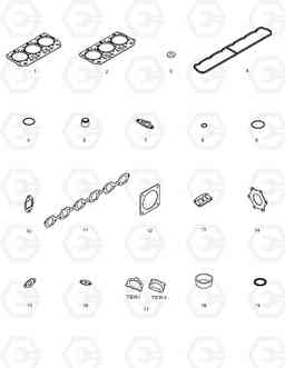 030 OVER HAUL GASKET KIT-TOP SOLAR 340LC-V, Doosan