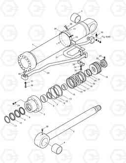 4330 BOOM CYLINDER(R.H)-LOCK VALVE SOLAR 340LC-V, Doosan