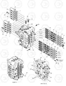 4380 CONTROL VALVE(2) - KVMG270 SOLAR 340LC-V, Doosan