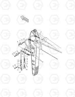 6520 ARM PIPING-ARM 4.0m(ONE & TWO WAY) SOLAR 340LC-V, Doosan