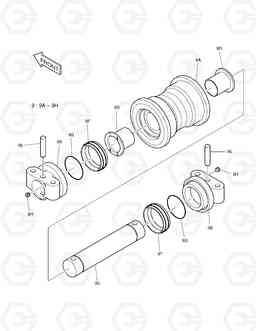 2140 LOWER ROLLER SOLAR 420LC-V, Doosan