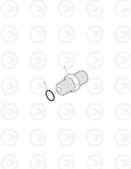 035 FUEL PUMP INLET FITTING MEGA500-V ('QSM11' T, Doosan