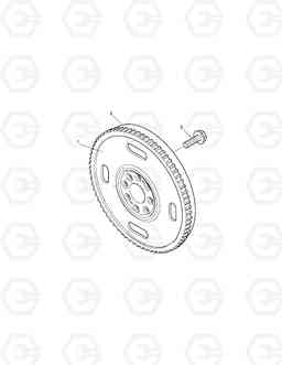 041 FLY WHEEL MEGA500-V ('QSM11' T, Doosan