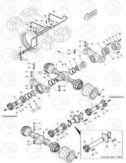 1150 AXLE & DRIVE SHAFT MEGA500-V ('QSM11' T, Doosan